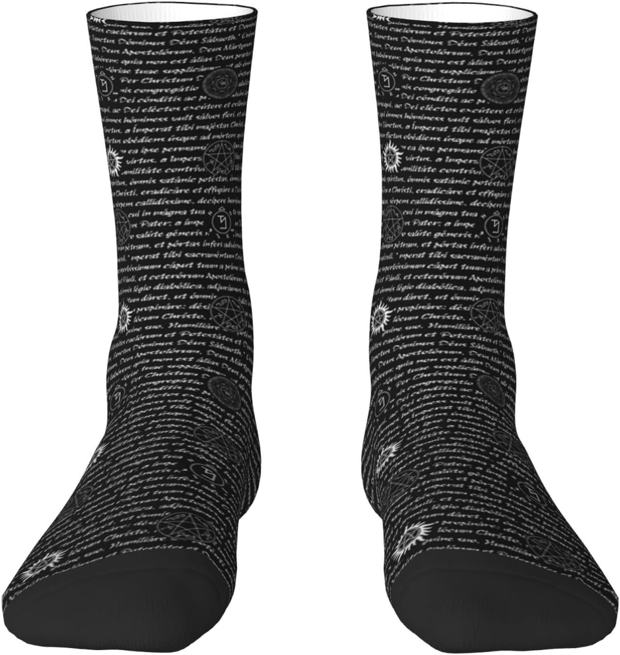 Chaussettes fantaisie — unisexe, hauteur mi-mollet, à motifs